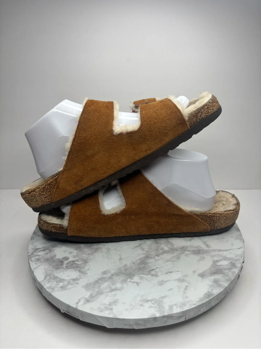 Size 42-Birkenstock Arizona Shearling sandals mink brown suede